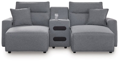 Modmax Power Reclining Sectional with Chaise - Dow Furniture (ME)