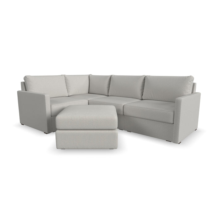 Flex 4-Seat Sectional with Narrow Arm and Ottoman - Dow Furniture (ME)