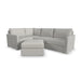 Flex 4-Seat Sectional with Narrow Arm and Ottoman - Dow Furniture (ME)