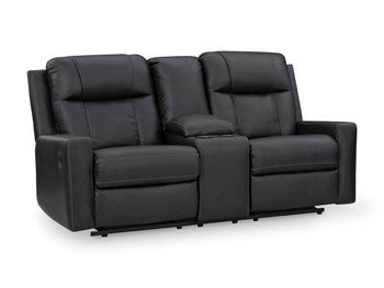 Mackmenville Reclining Loveseat with Console - Dow Furniture (ME)