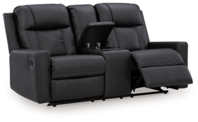 Mackmenville Reclining Loveseat with Console - Dow Furniture (ME)