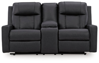 Mackmenville Reclining Loveseat with Console - Dow Furniture (ME)