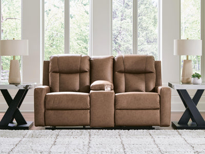 Mackmenville Reclining Loveseat with Console - Dow Furniture (ME)