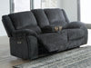 Draycoll Power Reclining Loveseat with Console - Dow Furniture (ME)