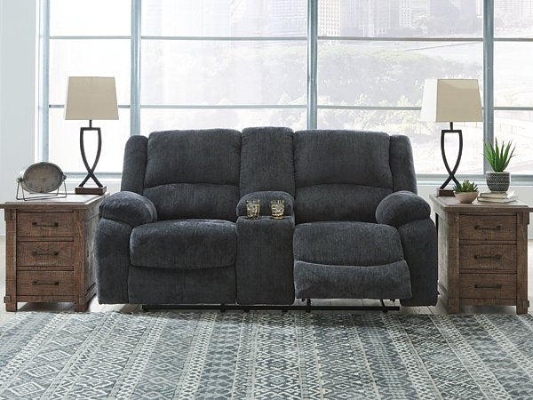 Draycoll Reclining Loveseat with Console - Dow Furniture (ME)