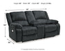Draycoll Power Reclining Loveseat with Console - Dow Furniture (ME)