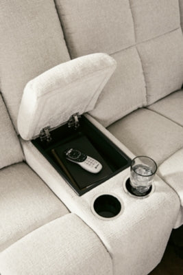 Orlen Reclining Loveseat with Console - Dow Furniture (ME)