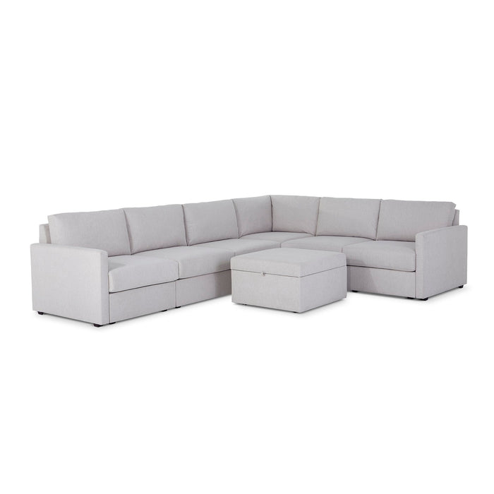 Flex 6-Seat Sectional with Narrow Arm and Storage Ottoman - 5000003377 - Dow Furniture (ME)