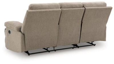 Side-Swipe Reclining Sofa with Drop Down Table - Dow Furniture (ME)