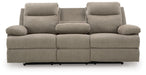 Side-Swipe Reclining Sofa with Drop Down Table - Dow Furniture (ME)