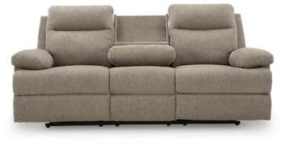 Side-Swipe Reclining Sofa with Drop Down Table - Dow Furniture (ME)