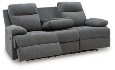 Side-Swipe Reclining Sofa with Drop Down Table - Dow Furniture (ME)