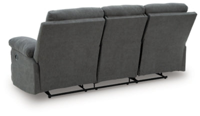 Side-Swipe Reclining Sofa with Drop Down Table - Dow Furniture (ME)