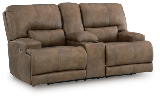 Beckley Place Power Reclining Loveseat with Console - Dow Furniture (ME)