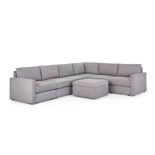 Flex 6-Seat Sectional with Standard Arm and Storage Ottoman - 5000003543