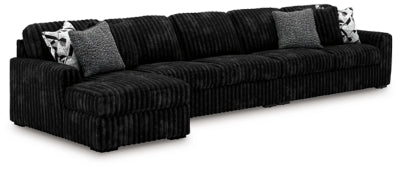 Midnight-Madness Sectional with Chaise - Dow Furniture (ME)
