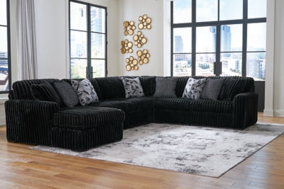Midnight-Madness Sectional with Chaise - Dow Furniture (ME)