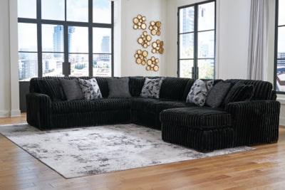 Midnight-Madness Sectional with Chaise - Dow Furniture (ME)