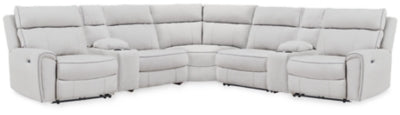 Social Pointe Reclining Sectional with Storage Consoles - Dow Furniture (ME)