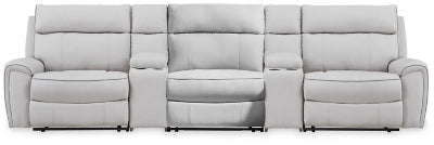 Social Pointe Reclining Sectional with Storage Consoles - Dow Furniture (ME)