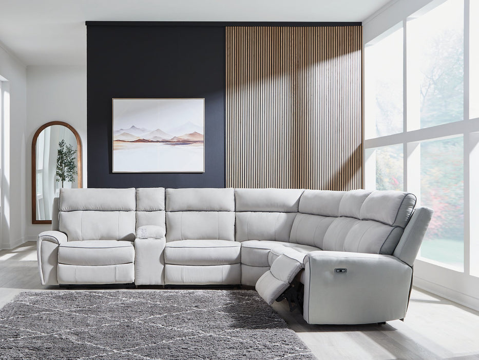 Social Pointe Power Reclining Sectional - Dow Furniture (ME)