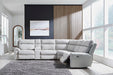 Social Pointe Reclining Sectional with Storage Consoles - Dow Furniture (ME)