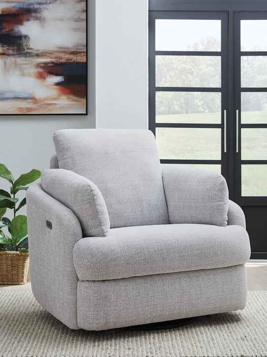 Alainmont Next-Gen Nuvella Swivel Power Recliner - Dow Furniture (ME)