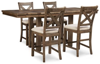 Moriville Counter Height Dining Set - Dow Furniture (ME)