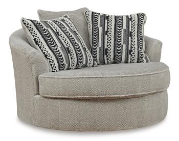 Calnita Oversized Swivel Accent Chair - Dow Furniture (ME)