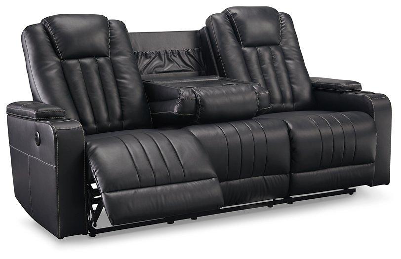 Center Point Reclining Sofa with Drop Down Table