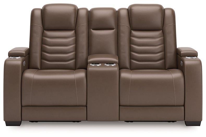 High Impact Power Reclining Loveseat with Console