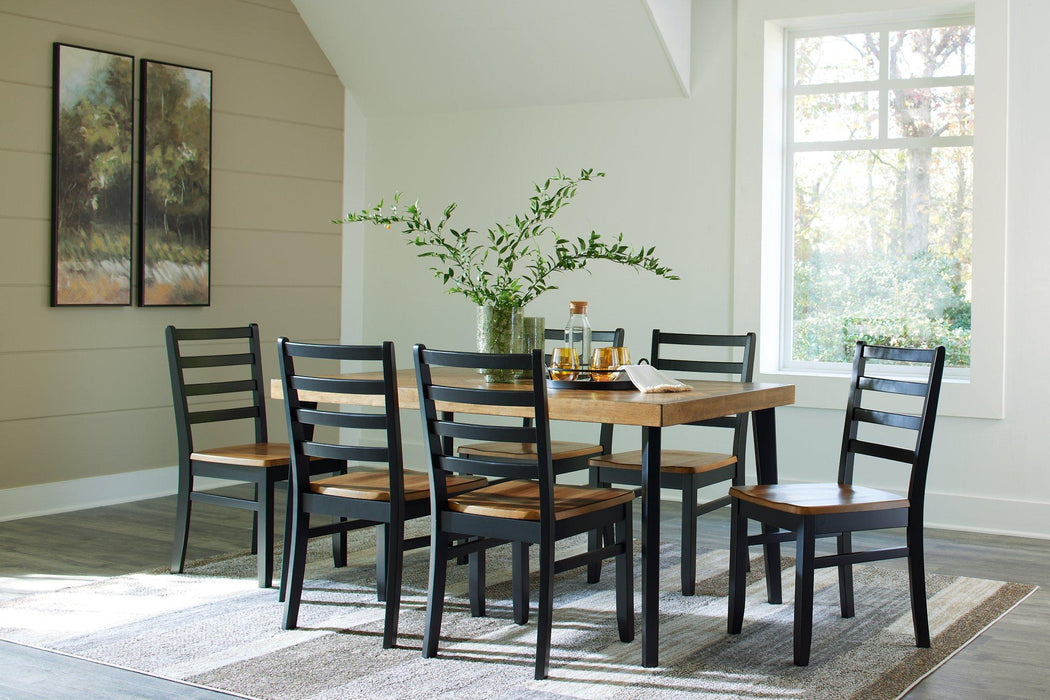 Blondon Dining Table and 6 Chairs (Set of 7) - Dow Furniture (ME)
