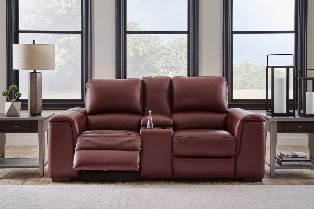 Alessandro Power Reclining Loveseat with Console - Dow Furniture (ME)