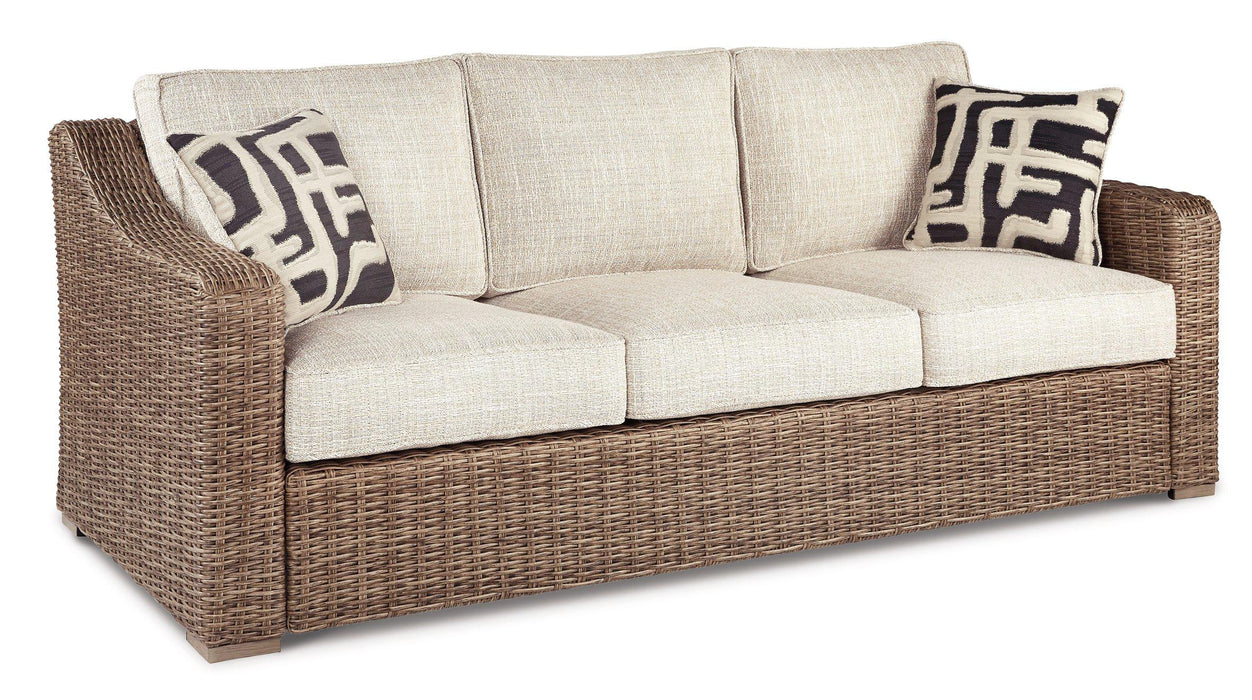 Beachcroft Outdoor Sofa, Lounge Chairs and Fire Pit - Dow Furniture (ME)