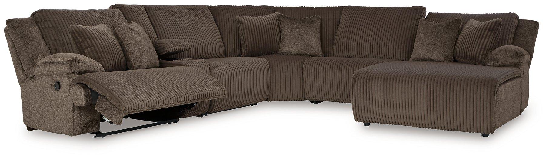 Top Tier Reclining Sectional with Chaise - Dow Furniture (ME)