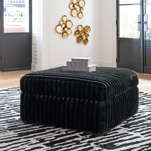 Midnight-Madness Oversized Accent Ottoman - Dow Furniture (ME)