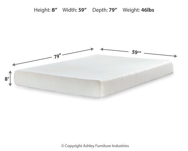 Chime 8 Inch Memory Foam Mattress in a Box - Dow Furniture (ME)