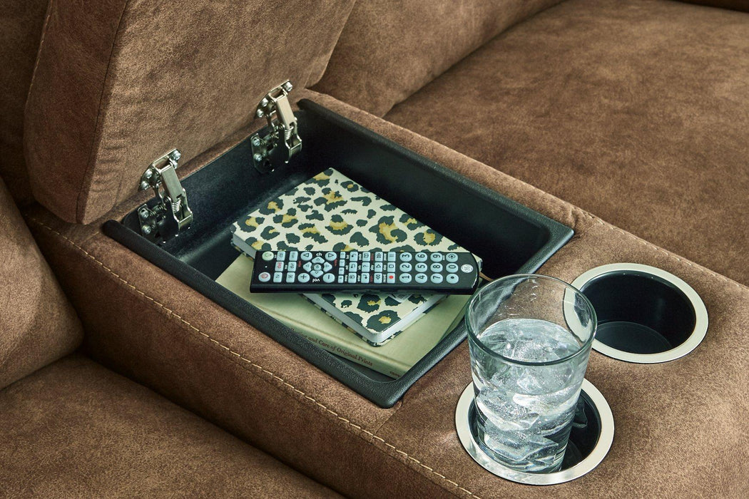 Edenwold Reclining Loveseat with Console - Dow Furniture (ME)