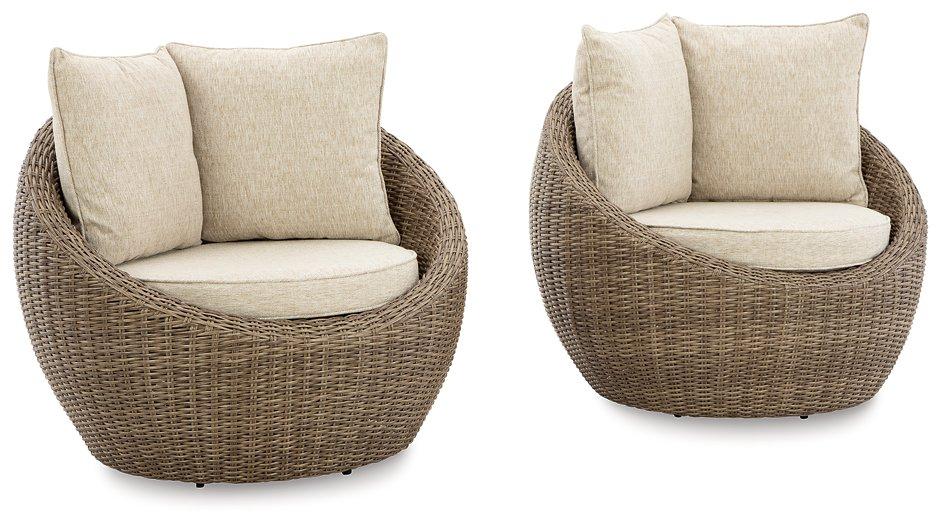 Danson Swivel Lounge with Cushion (Set of 2) - Dow Furniture (ME)