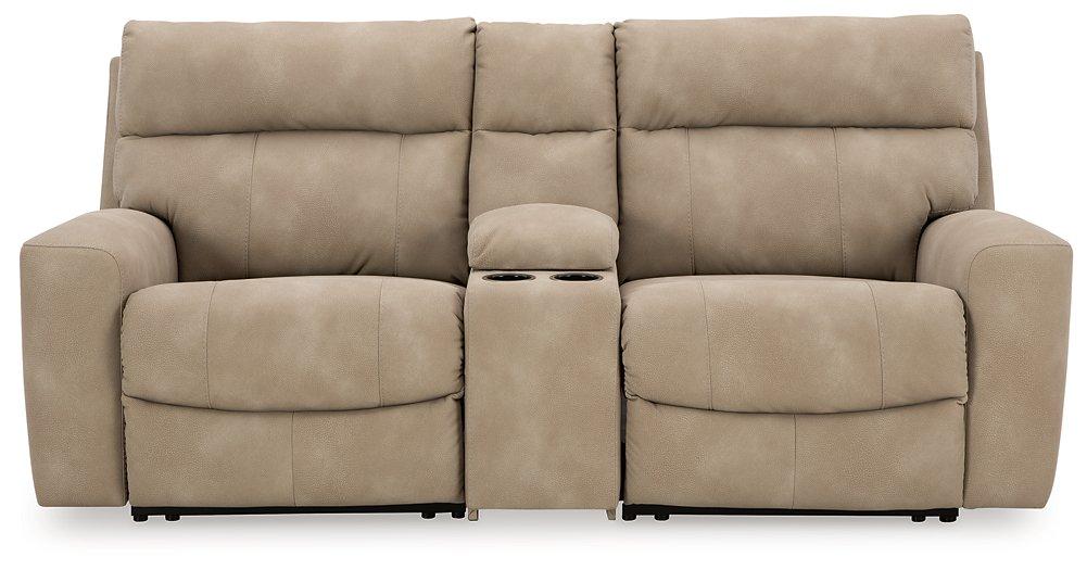 Next-Gen DuraPella Power Reclining Sectional Loveseat with Console - Dow Furniture (ME)