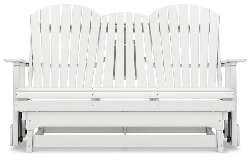 Hyland wave Outdoor Glider Loveseat - Dow Furniture (ME)