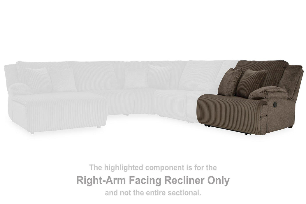 Top Tier Reclining Sectional with Chaise - Dow Furniture (ME)