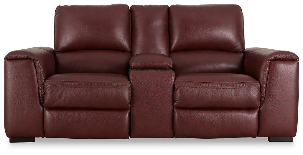 Alessandro Power Reclining Loveseat with Console - Dow Furniture (ME)
