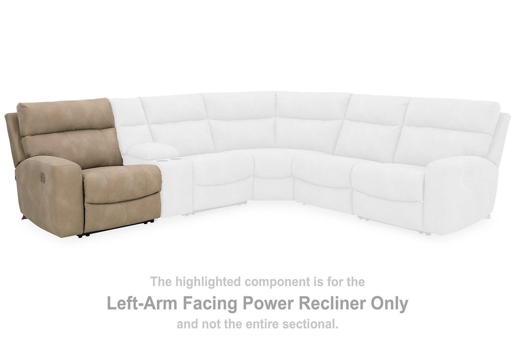 Next-Gen DuraPella Power Reclining Sectional Loveseat with Console - Dow Furniture (ME)