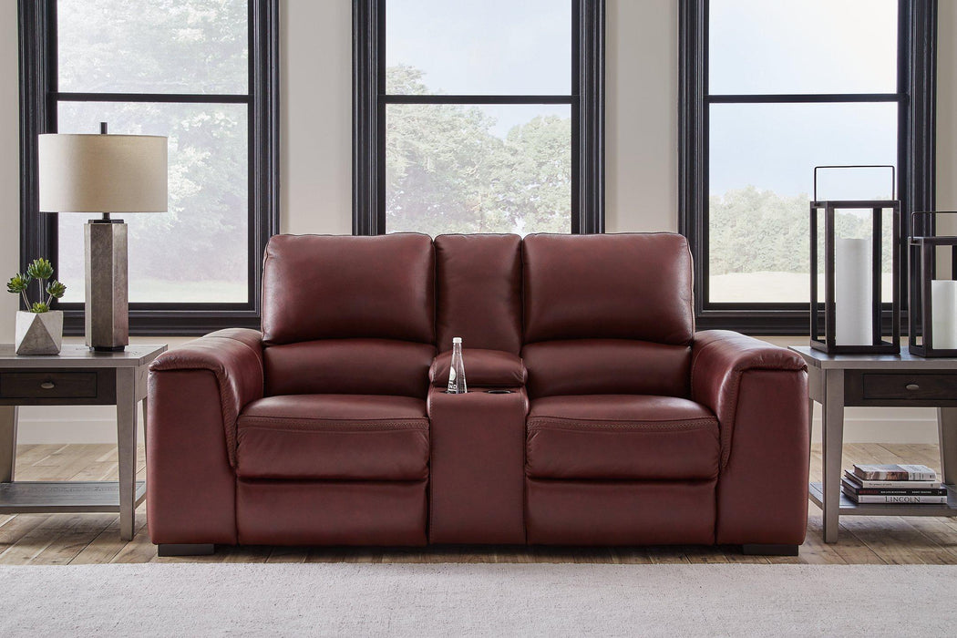 Alessandro Power Reclining Loveseat with Console - Dow Furniture (ME)