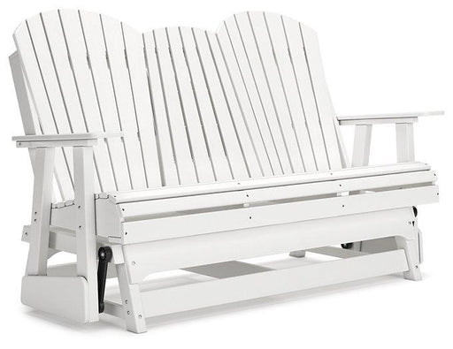 Hyland wave Outdoor Glider Loveseat - Dow Furniture (ME)