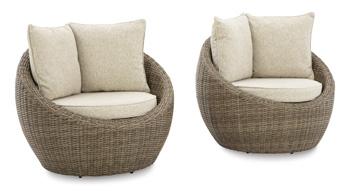 Danson Swivel Lounge with Cushion (Set of 2) - Dow Furniture (ME)