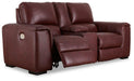 Alessandro Power Reclining Loveseat with Console - Dow Furniture (ME)