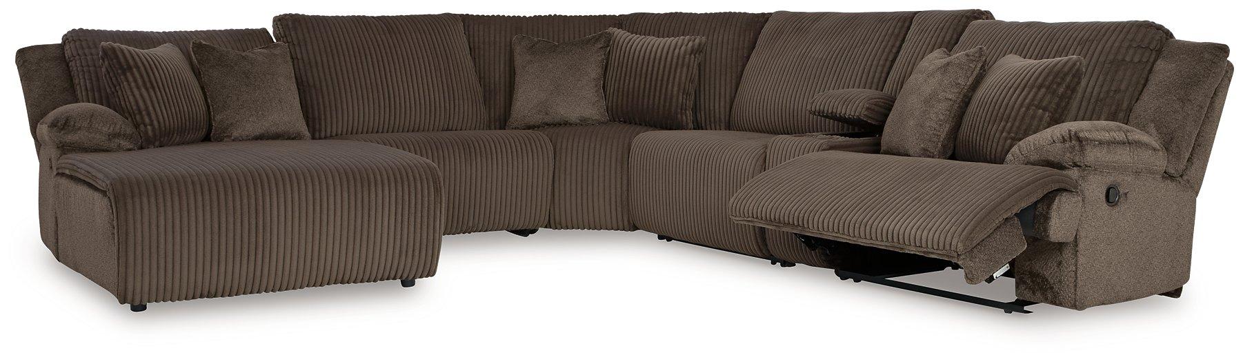 Top Tier Reclining Sectional with Chaise - Dow Furniture (ME)