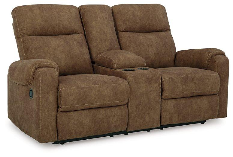 Edenwold Reclining Loveseat with Console - Dow Furniture (ME)